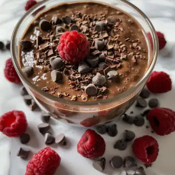 Chocolate Chia Pudding taken with iphone 15 pro max --iw 2 --ar 4:5 --v 6.0 --raw