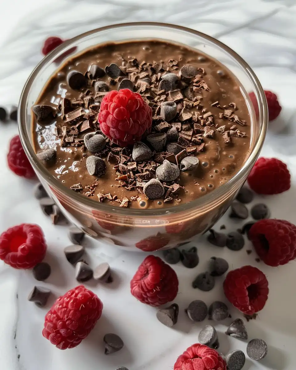 Chocolate chia pudding steaming in pressure cooker