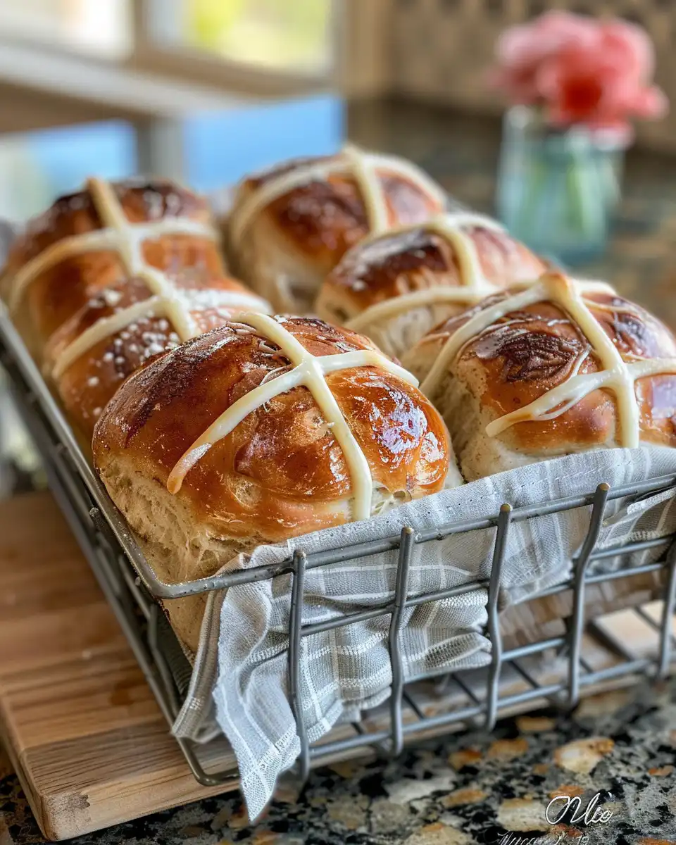 Final sticky cinnamon rolls served with cream cheese glaze