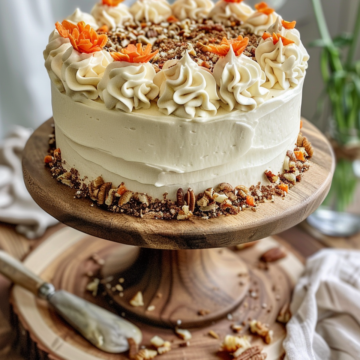 Classic carrot cake taken with iphone 15 pro max --iw 2 --ar 4:5 --v 6.0 --raw