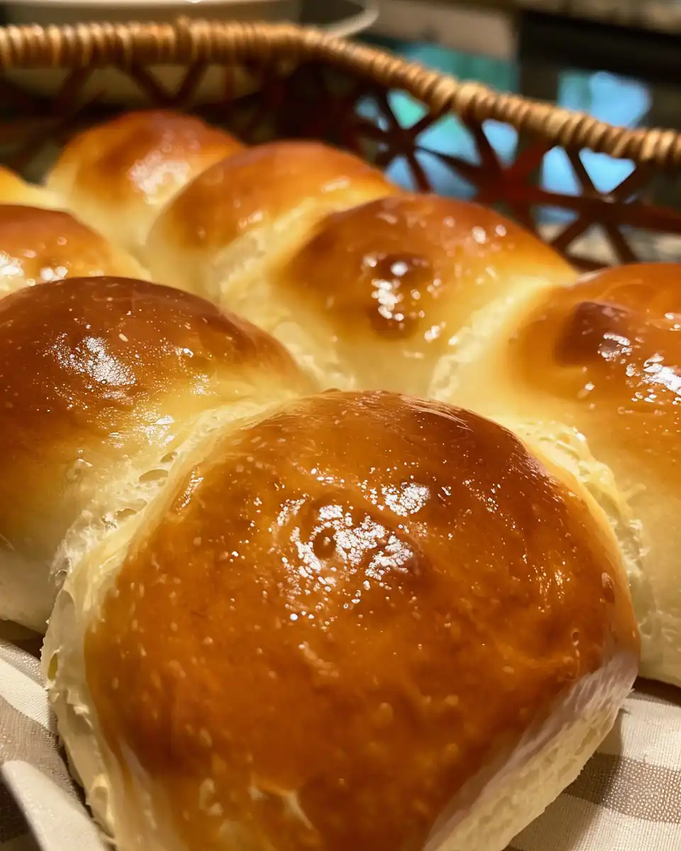 Classic dinner rolls fresh out of the pressure cooker showing warm buttery texture