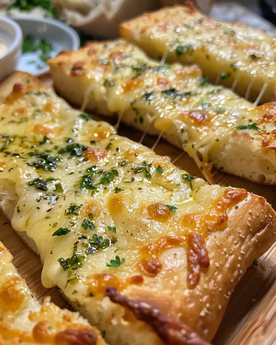 Freshly baked classic garlic bread in pressure cooker