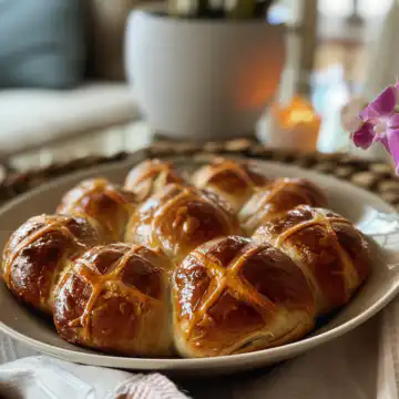 Classic hot cross buns taken with iphone 15 pro max --iw 2 --ar 4:5 --v 6.0 --raw