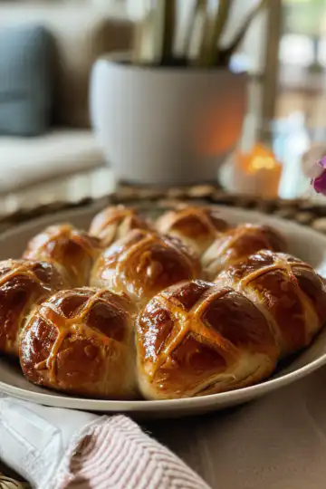 Classic hot cross buns taken with iphone 15 pro max --iw 2 --ar 4:5 --v 6.0 --raw