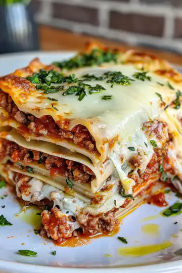Classic lasagna taken with iphone 15 pro max --iw 2 --ar 4:5 --v 6.0 --raw