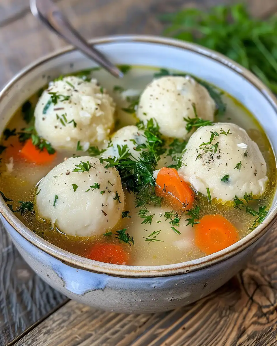 Ingredients for classic matzo ball soup on kitchen counter