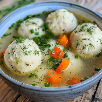 Classic matzo ball soup taken with iphone 15 pro max --iw 2 --ar 4:5 --v 6.0 --raw