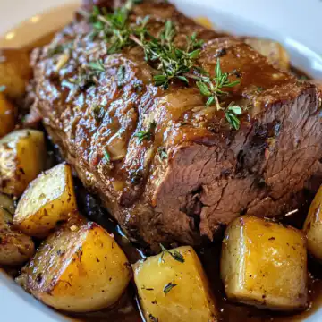 Classic pot roast taken with iphone 15 pro max --iw 2 --ar 4:5 --v 6.1 --raw