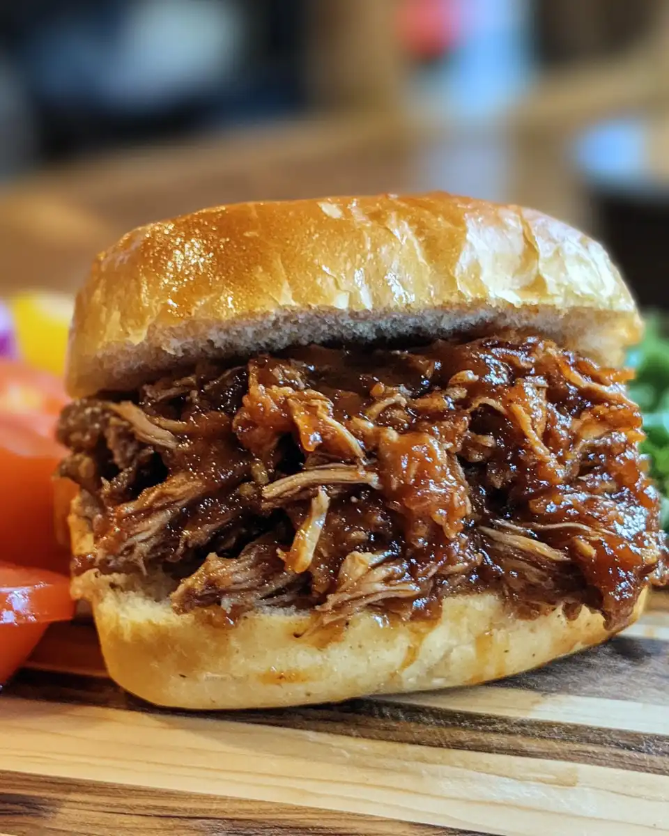 A tempting pulled pork dish in a skillet