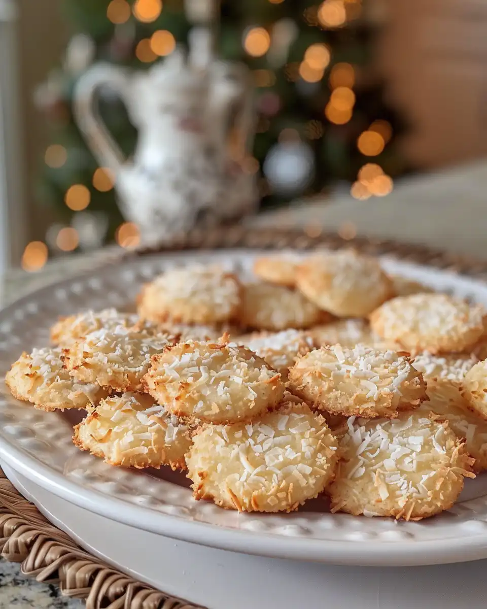 Ingredients spread for coconut meltaway cookies recipe