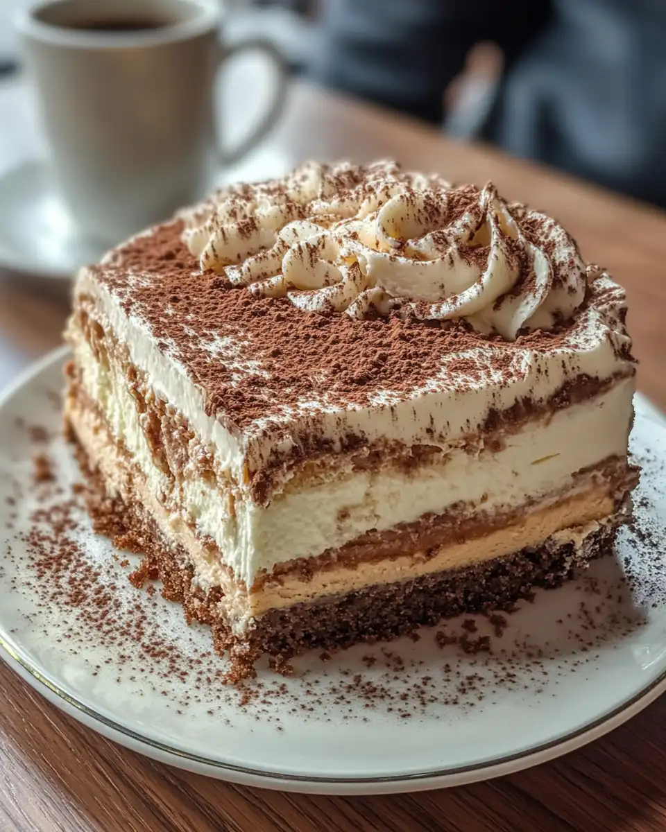Close-up of freshly baked sour cream coffee cake