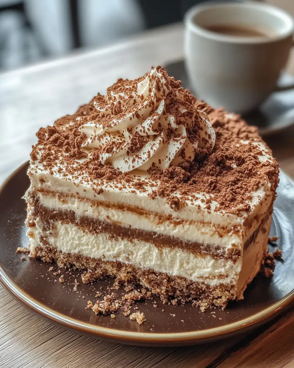 Slice of sour cream coffee cake