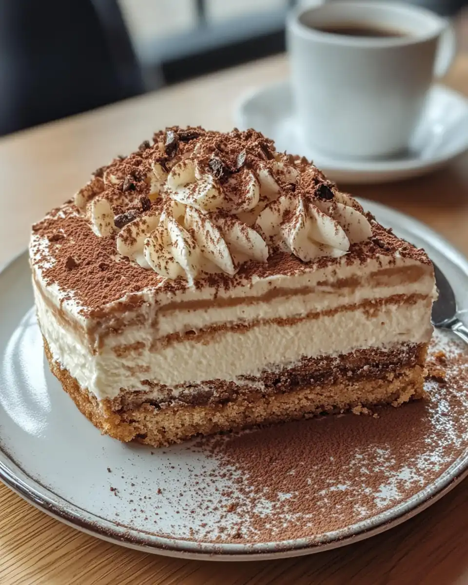 Final presentation of sour cream coffee cake