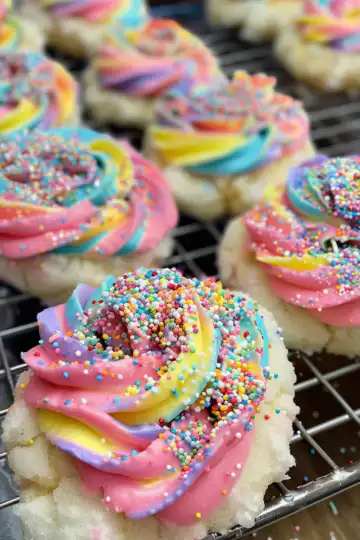 Cotton Candy Cookies taken with iphone 15 pro max --iw 2 --ar 4:5 --v 6.0 --raw