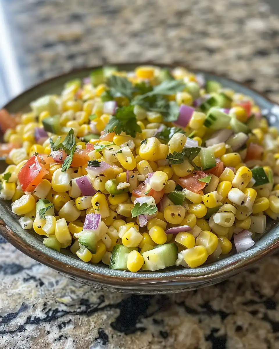 Steam rising from freshly made Crack Corn Salad