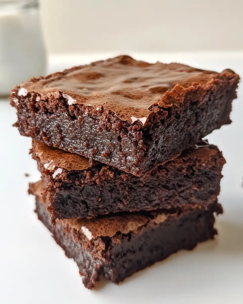 Plated pressure cooker Greek yogurt brownies ready to eat