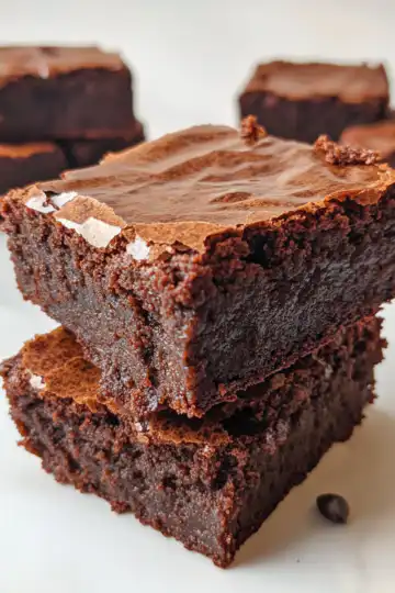 Craving These Flourless Greek Yogurt Brownies taken with iphone 15 pro max --iw 2 --ar 4:5 --v 6.1 --raw