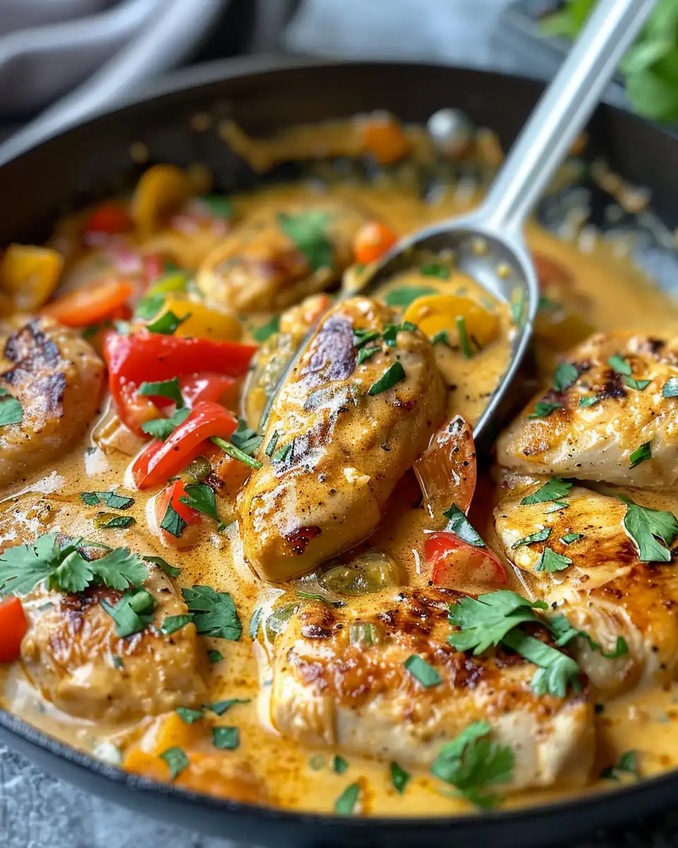 Ingredients laid out for creamy banana pepper chicken recipe