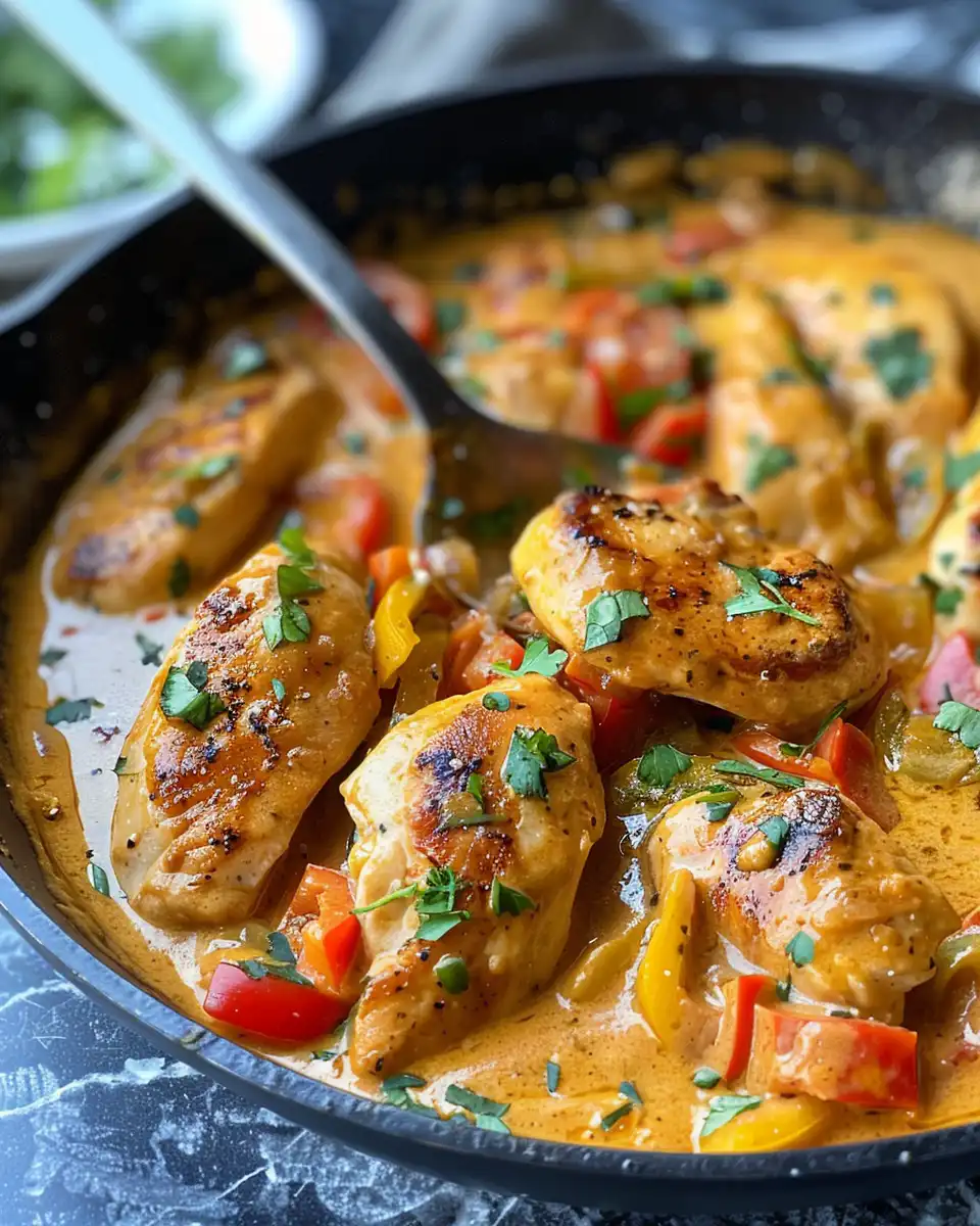 Pepperoncini chicken bubbling in skillet under pressure