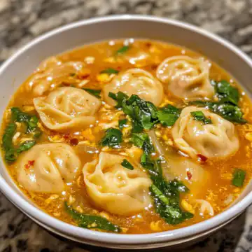 Creamy Thai Dumpling Soup taken with iphone 15 pro max --iw 2 --ar 4:5 --v 6.1 --raw