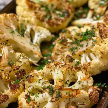 Crispy Baked Cauliflower Steaks taken with iphone 15 pro max --iw 2 --ar 4:5 --v 6.0 --raw
