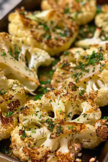 Crispy Baked Cauliflower Steaks taken with iphone 15 pro max --iw 2 --ar 4:5 --v 6.0 --raw
