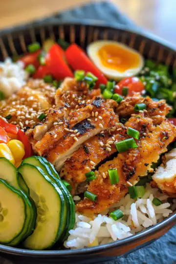 Crispy Cajun Chicken Rice Bowl taken with iphone 15 pro max --iw 2 --ar 4:5 --v 6.0 --raw