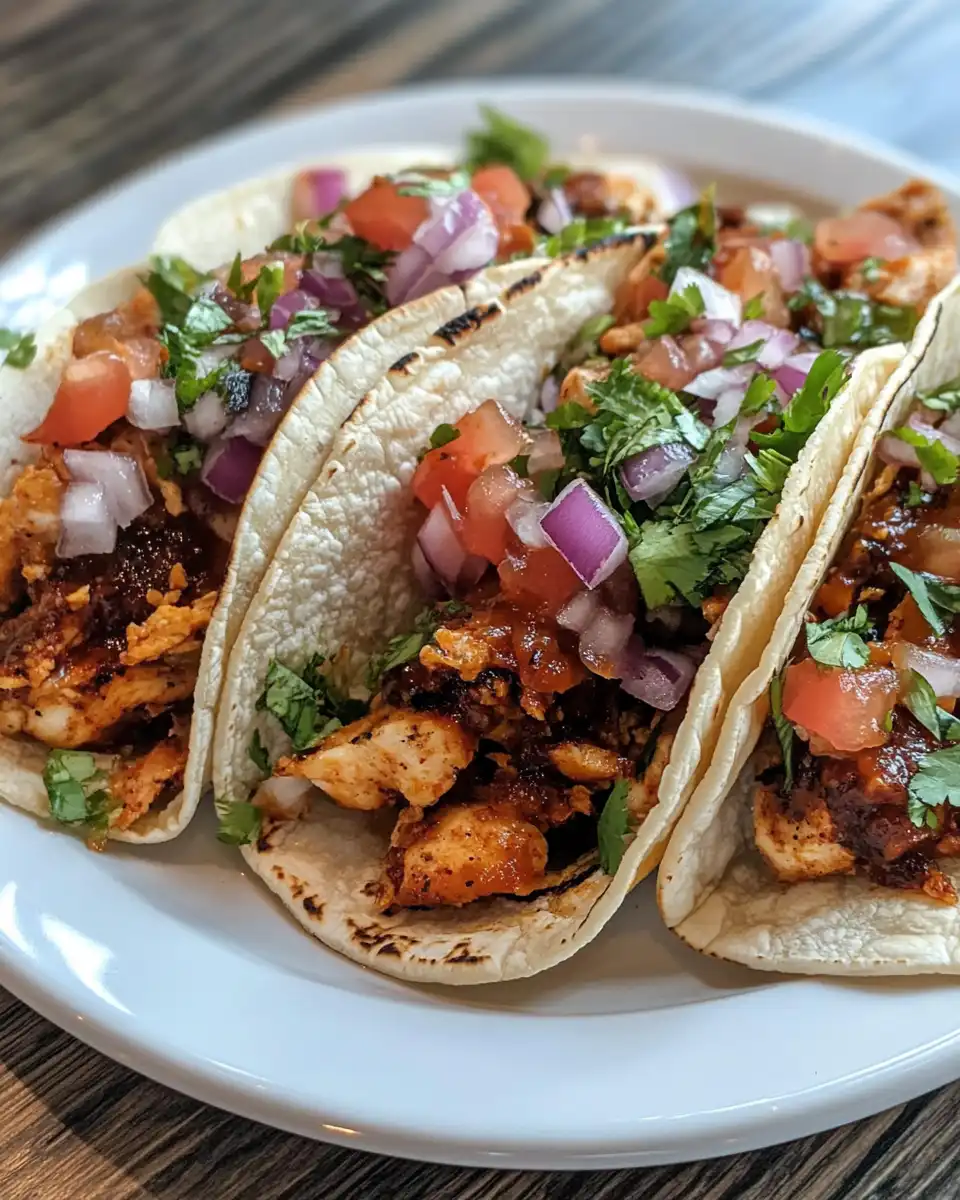 Ingredients laid out for honey chipotle chicken tacos