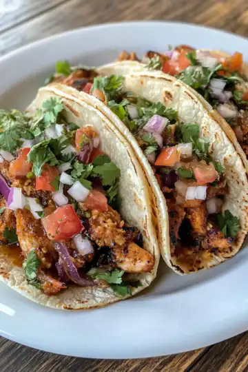 Crispy Honey Chipotle Chicken Tacos taken with iphone 15 pro max --iw 2 --ar 4:5 --v 6.1 --raw