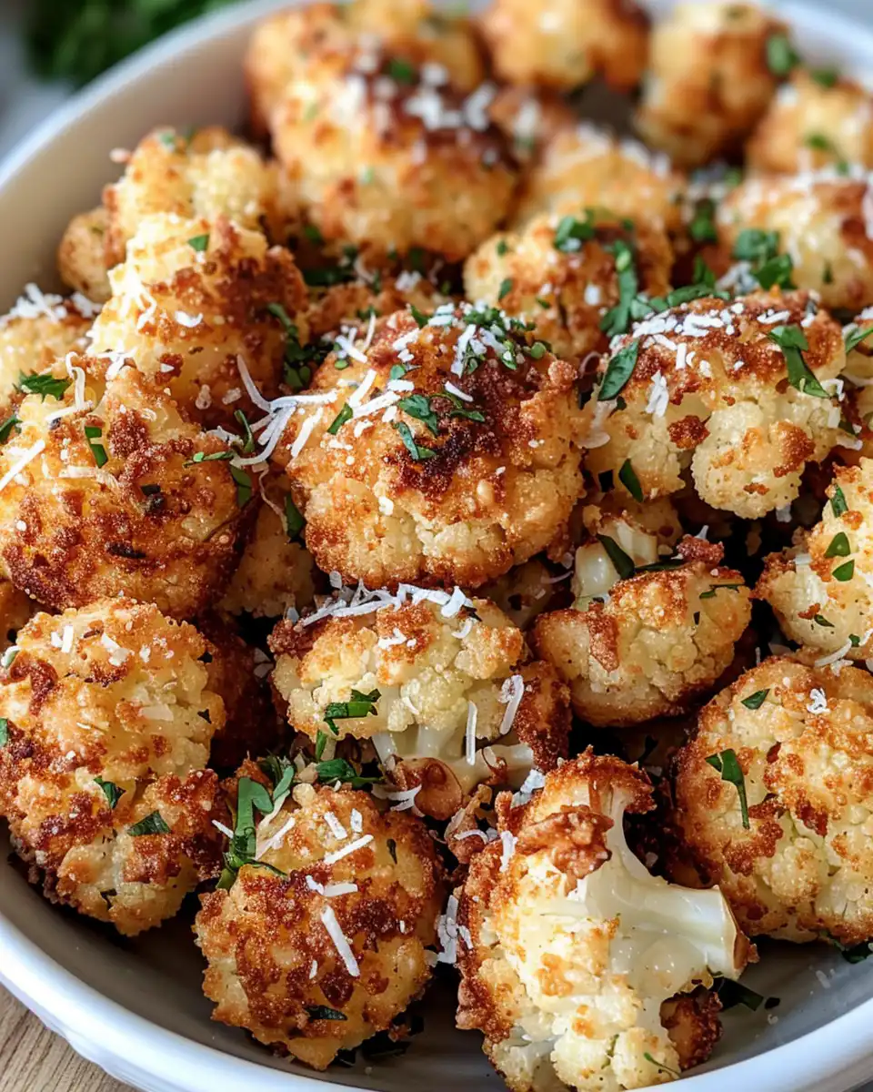 Ingredients for Parmesan cauliflower bites ready for mixing