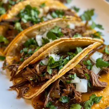 Crock Pot Birria Tacos taken with iphone 15 pro max --iw 2 --ar 4:5 --v 6.0 --raw