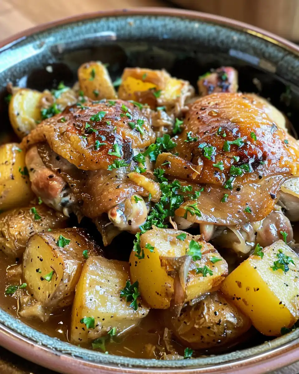 Shredded crockpot chicken thigh pot roast ready to serve