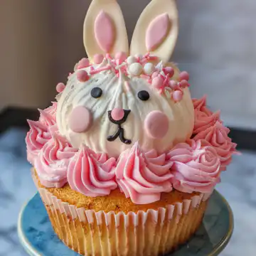 Cupcake Bunny Cake taken with iphone 15 pro max --iw 2 --ar 4:5 --v 6.0 --raw