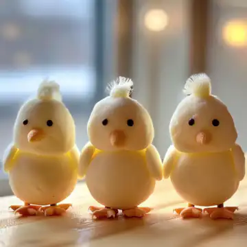 Cute Marshmallow Chicks taken with iphone 15 pro max --iw 2 --ar 4:5 --v 6.0 --raw