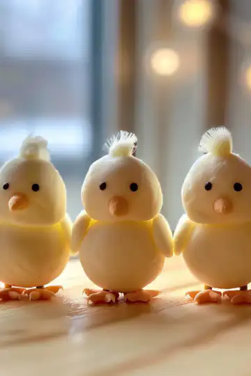 Cute Marshmallow Chicks taken with iphone 15 pro max --iw 2 --ar 4:5 --v 6.0 --raw