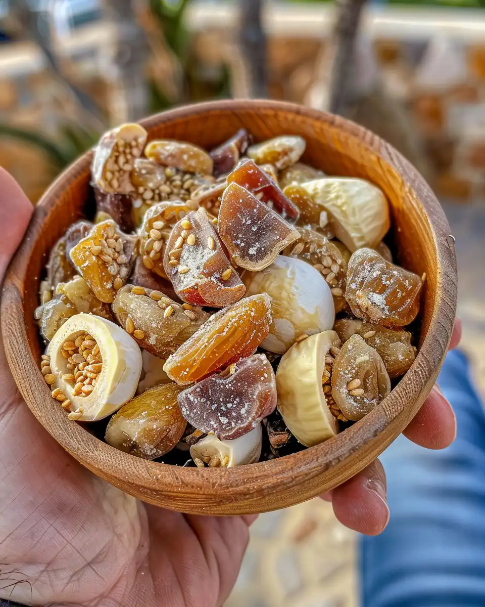 Chilled pressure cooker date charoset served in bowl