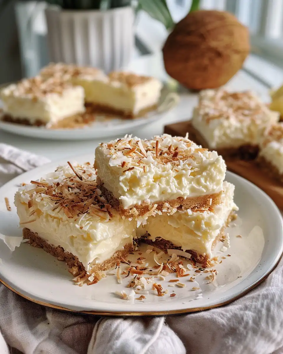 Decadent coconut cream bars steaming fresh from the pressure cooker