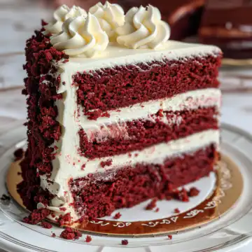 Decadent Red Velvet Cheesecake Layer Cake Recipe taken with iphone 15 pro max --iw 2 --ar 4:5 --v 6.0 --raw