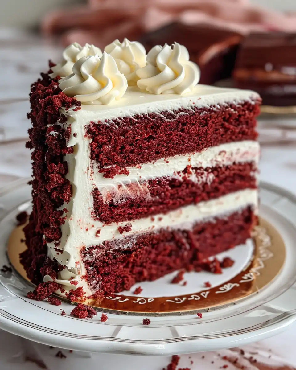Decadent red velvet cheesecake layer cake fresh from pressure cooker with steam