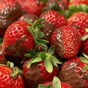 Deviled Strawberries taken with iphone 15 pro max --iw 2 --ar 4:5 --v 6.0 --raw