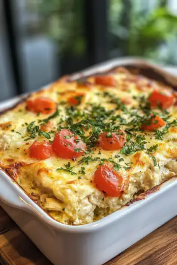 Discover the Comfort of Greek Chicken Casserole taken with iphone 15 pro max --iw 2 --ar 4:5 --v 6.1 --raw