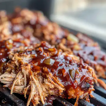 Dr Pepper pulled pork taken with iphone 15 pro max --iw 2 --ar 4:5 --v 6.1 --raw