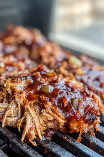 Dr Pepper pulled pork taken with iphone 15 pro max --iw 2 --ar 4:5 --v 6.1 --raw