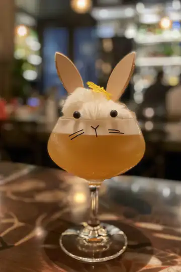 Drunk Bunny Cocktail taken with iphone 15 pro max --iw 2 --ar 4:5 --v 6.0 --raw