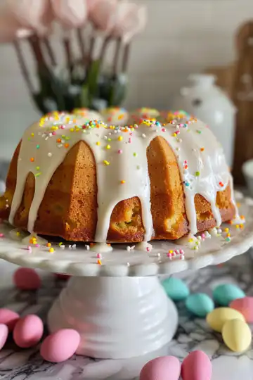 Easter Basket Bundt Cake Recipe (Easy Spring Dessert!) taken with iphone 15 pro max --iw 2 --ar 4:5 --v 6.0 --raw