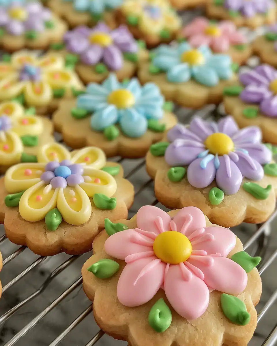 Ingredients and mixing tools ready to bake Easter Blossom Cookies