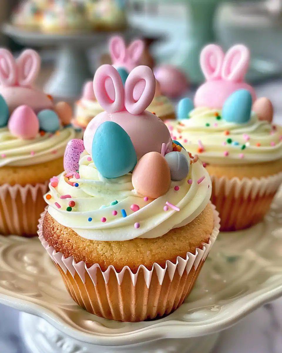 Close-up of colorful vegan Easter egg cupcakes fresh from pressure cooker