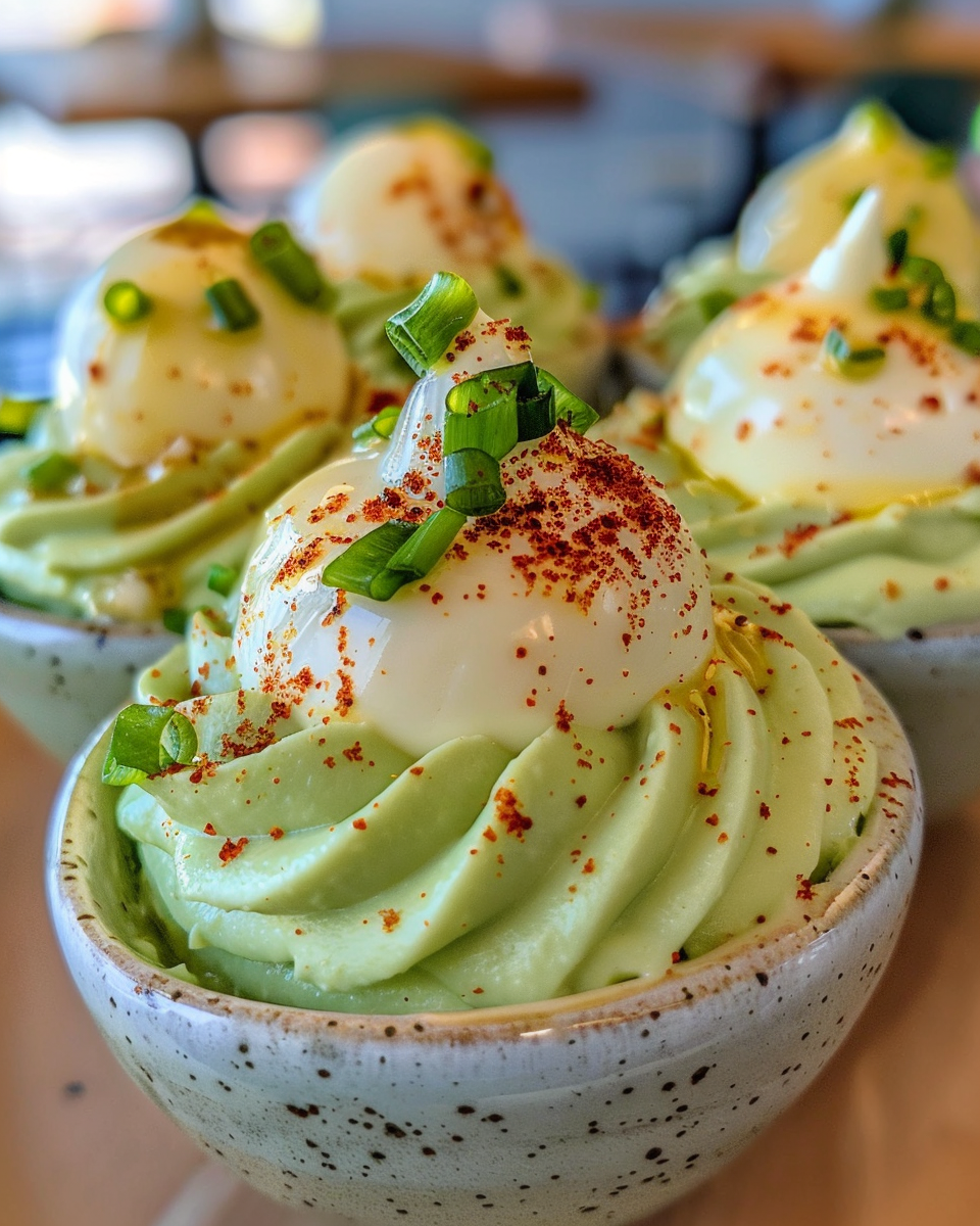 Ingredients for Easter Bunny Deviled Eggs including chives, olives, and bell peppers