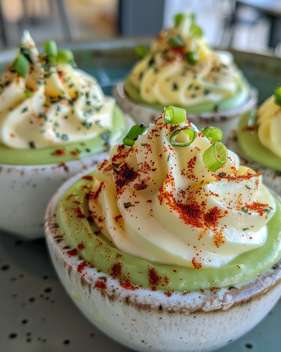 Easter Bunny Deviled Eggs with carrot ears and parsley garnish