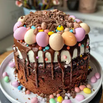 Easter Dirt Cake taken with iphone 15 pro max --iw 2 --ar 4:5 --v 6.0 --raw